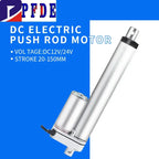 DC 12V 24V 100N to 1000N Linear Actuator 20mm 30mm 50mm 100mm Stroke Linear Drive Electric Motor Linear Motor 10mm/s Speed
