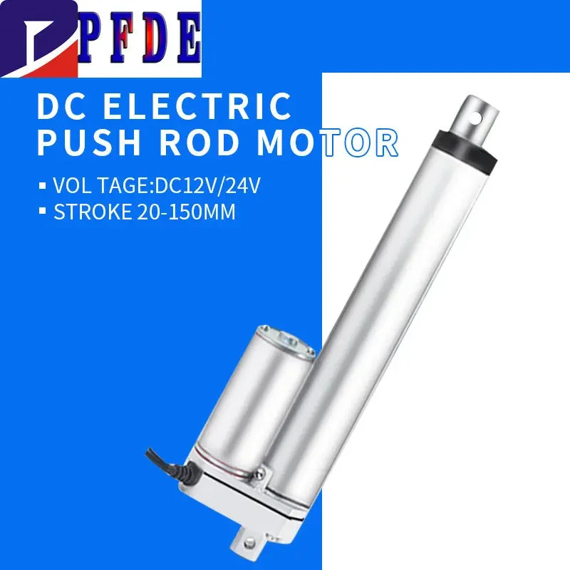 DC 12V 24V 100N to 1000N Linear Actuator 20mm 30mm 50mm 100mm Stroke Linear Drive Electric Motor Linear Motor 10mm/s Speed