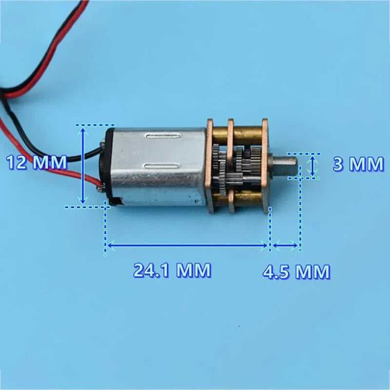 【AD】1pcs DC3V-6V 5V 28RPM Slow Speed Reducer Micro Mini N20 Full Metal Gearbox Gear Motor