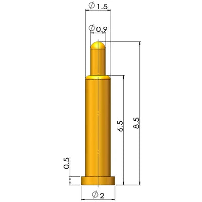 1Pcs Pogo Pin Connector Pogopin Battery Spring Loaded Contact SMD Needle PCB 1.8 2 3 4 5 6 7 8 9 10 12 mm
