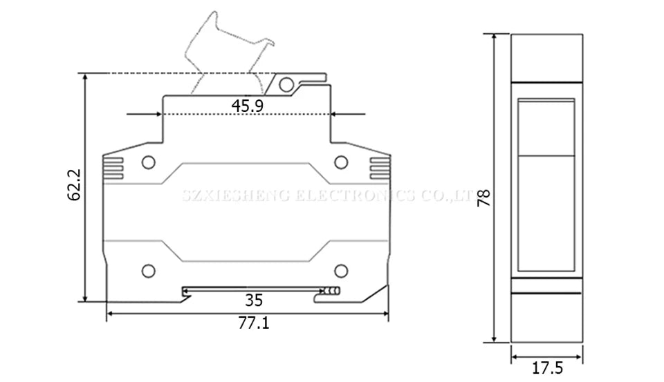 1Set RT18-32X AC 500V~690V 32A 1 Pole 10x38MM DIN Rail Mounting Fuse Holder Base With LCD LED Light & RO15 Ceramic Fuse 0.5A-32A