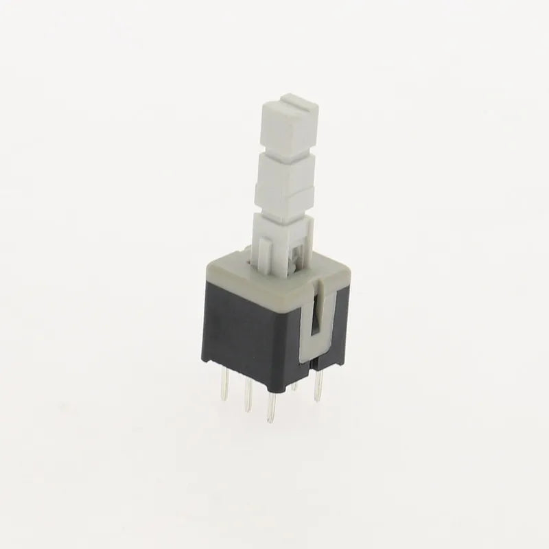 10pcs Free shopping 8.5*8.5 mm 6 Pin Mini Self-locking/Momentary Push Button Switch DIP DPDT Multimeter switch