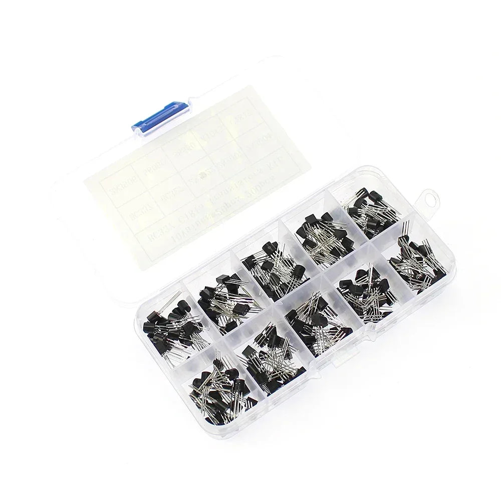 Transistor Assortment Kit TO92 PNP/NPN A1015 BC327 BC337 C1815 S8850 2N2222 2N2907 2N3904 2N3906 for Electronics DIY Repair