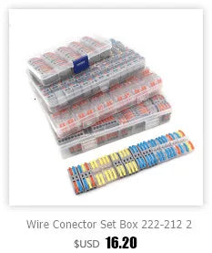 Wire Connector Electrical Terminal Blocks Splitter Led Push in Quick Connectors Conductor Cable  Junction Box 0.5-6mm²