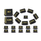 20PCS M1 M2 M4 M7 S4 SMA 1A 1N4001 4002 4004 4007 SS12 SS310 RS1M RS2M ES1D ES1J US1M SMD Schottky Rectifier Diode DO-214AC