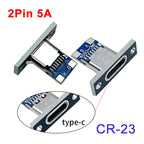 1-10pcs USB 3.1 Type C Socket With Screw Fixing Plate Type-C USB Jack 3.1 Type-C 2Pin 4Pin 5Pin 6Pin Female Connector Jack