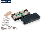 Linkwylan CAT7 RJ45 Junction Box Network Adapter 600MHz Ethernet LAN Cable LSA Connection Adaptor RJ45 Extension Box