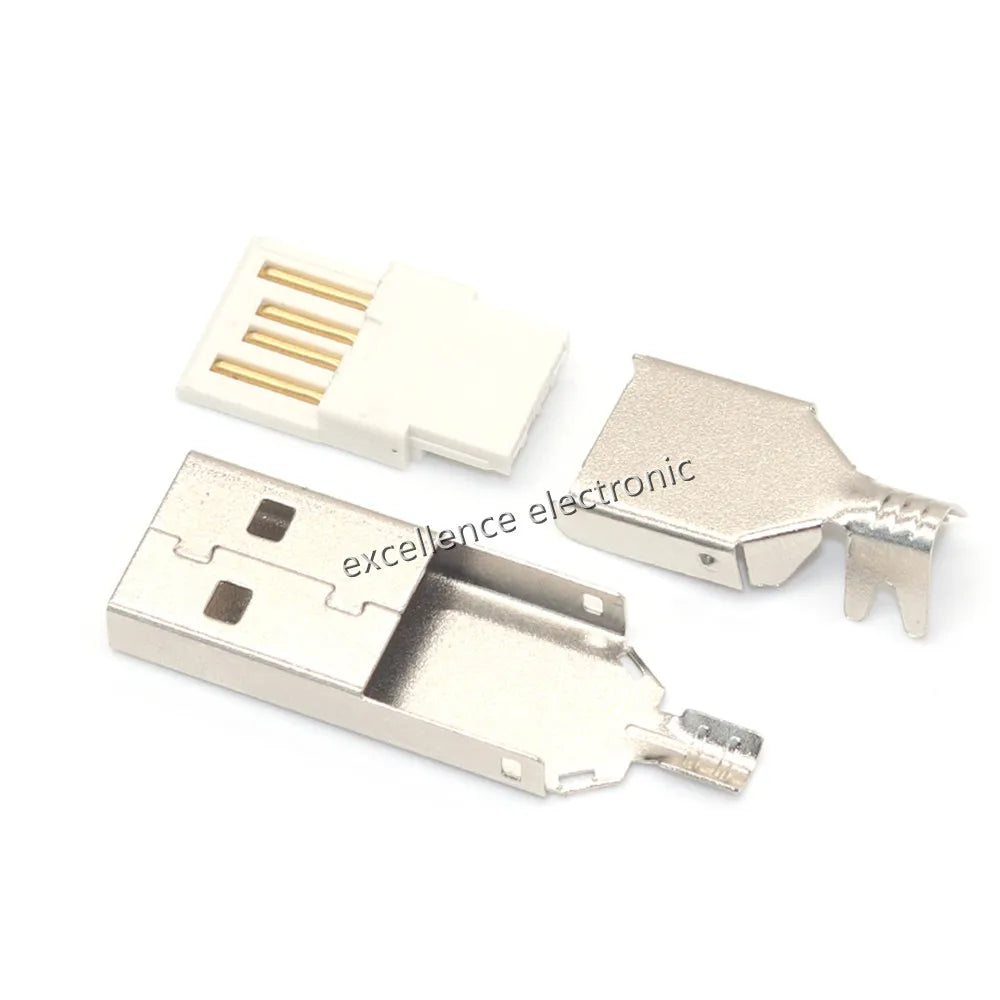 10Pcs USB Connectors Type B/Micro/Mini/USB2.0 Male Female Assembly Adapter DIY Soldering Repair Data Charging Plug Socket