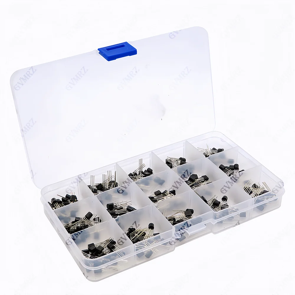 300PCS 15Values TO-92 Transistor Assorted Kit (2N2222/2N3904 etc.) for Arduino DIY Electronic Project S8050