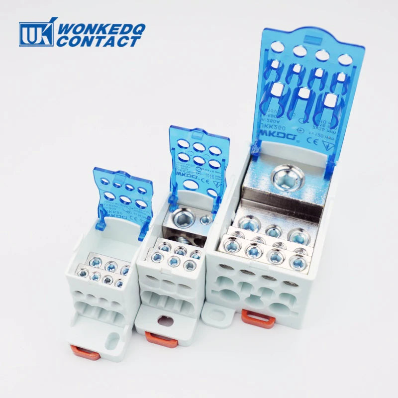 UKK Distribution Box One In Several Out Power Electrical Connector Junction Din Rail Terminal Block UKK80A/125A/160A/250A/400A