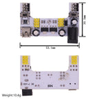 3.3V/5V MB-102 Breadboard power module+ 400 830 points Solderless Prototype Bread board kit +65 Flexible jumper wire