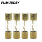 1PCS Gold Plated Glass AGU Fuse Fuses Pack Car Audio Amp Amplifier 10A 15A 20A 25A 30A 40A 50A 60A 70A 80A 100A Car Fuse 10*38MM