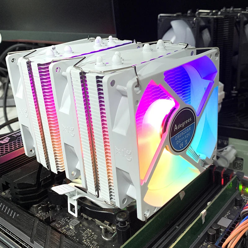 6 Heat Pipes CPU Air Cooler 4Pin PWM PC Procesor Tower Cooler for Intel LGA 1700 1200 1150 1151 1155 2011 X79 X99 1366 AM5 AM4