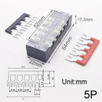 Junction Box Electrical Screw Terminal Block and Insulated Barrier Strip Wire Connectors Connecter Electronic Cable Contacts