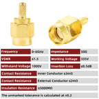 5Pcs SMA Plug SMA-J-1.5 RF Coaxial Connector Female Male Needle Straight Converter for RG174 RG316 LMR100 Crimp Cable