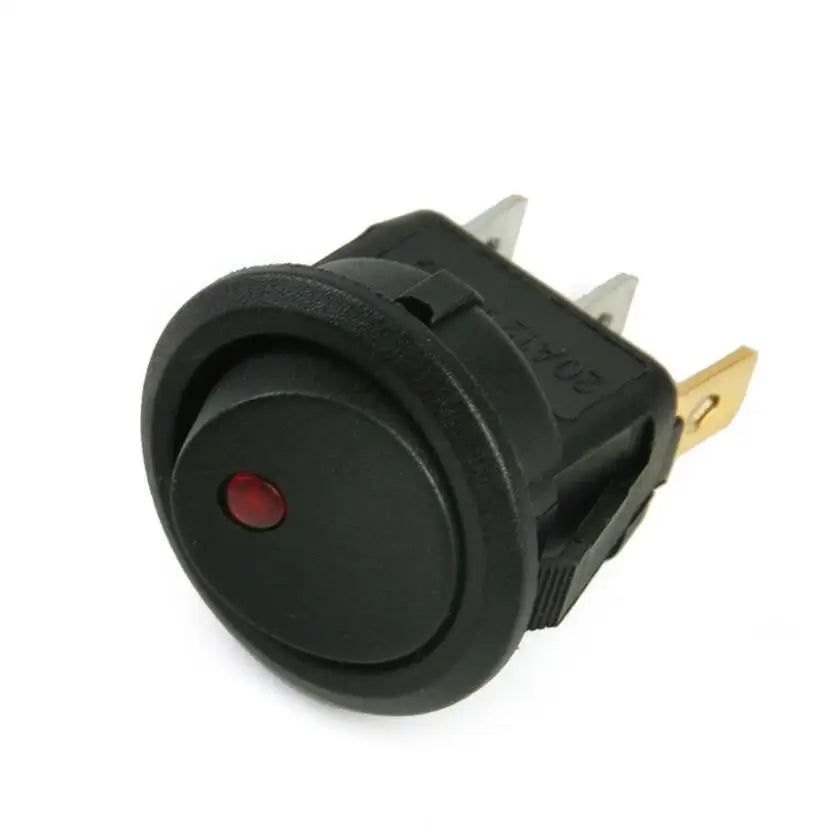 KCD1 10A 12V 220V  Rocker Switch LED Dot Light Car Boat Round ON/OFF SPST Switch