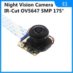 Raspberry Pi 4 Camera 5MP 1080P Night Vision Fisheye IR-CUT Camera Infrared Light OV5647 Webcam for Raspberry Pi 4B 3B+ 3B Zero