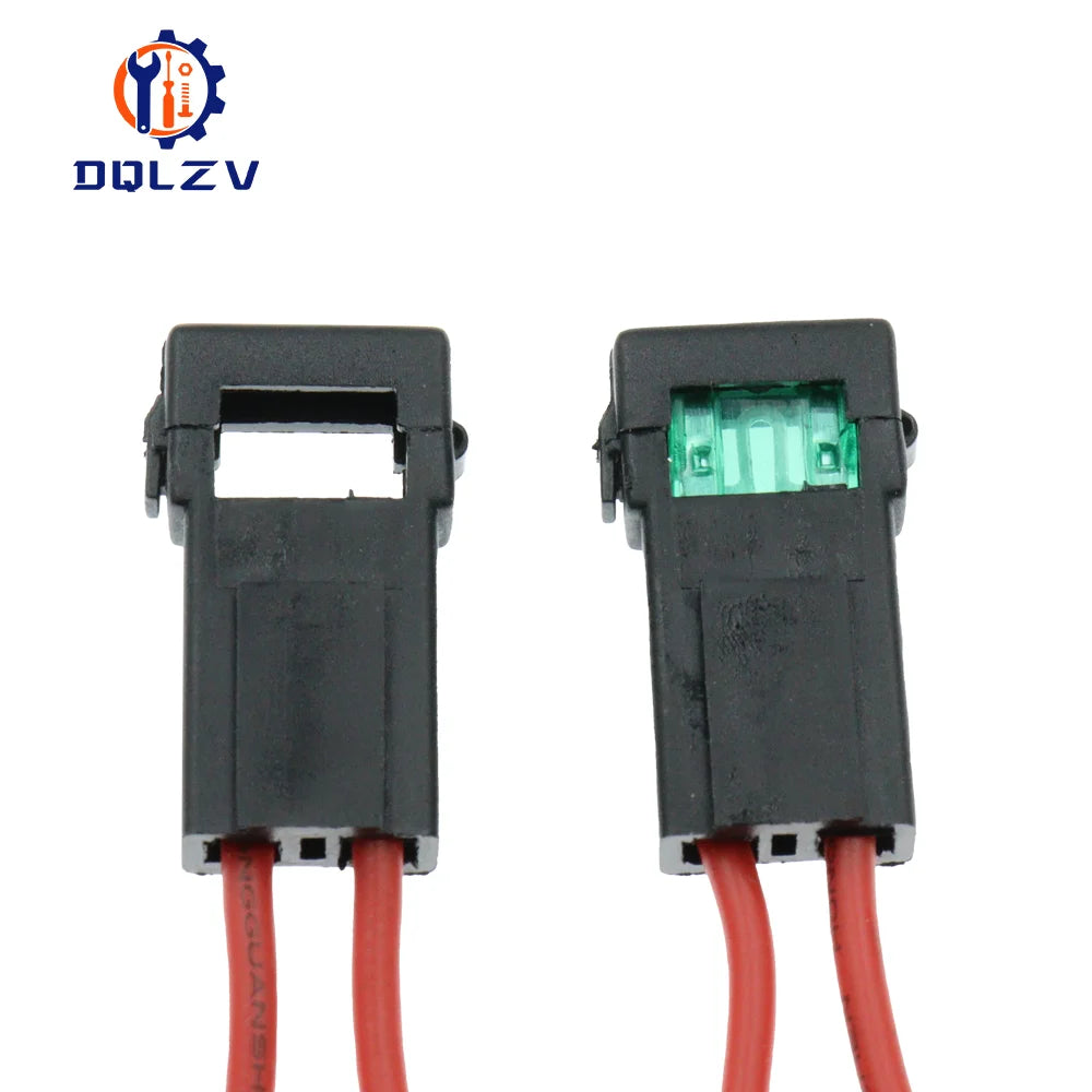 Medium ATC Fuse Holder In-line 18/16AWG Wire Copper 32V Power Blad with Small Fuse and Car Blade Fuse 2A 3A 5A 7.5A 10A 15A 20A