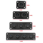 12V 1-4 Gang Universal Toggle Switch Panel USB Car Boat Marine RV Truck Blue LED Styling Accessories Marine Rocker Switch
