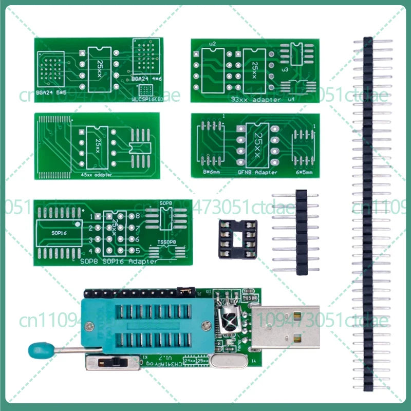 1-5pcs For CH341A V1.7 USB Programmer With 1.8V Level Shifter For W25Q64FW GD25LQ64