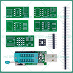 1-5pcs For CH341A V1.7 USB Programmer With 1.8V Level Shifter For W25Q64FW GD25LQ64