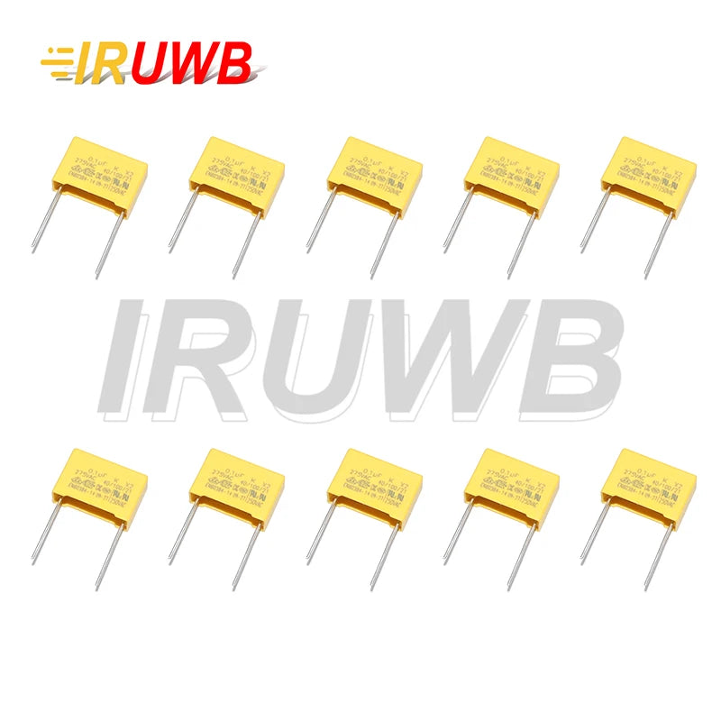 10pcs 15mm 275VAC 275V 0.022UF 0.047UF 0.1UF X2 Safety capacitor 0.15UF 0.22UF 0.33UF 0.47UF 0.68UF 1UF Polypropylene film