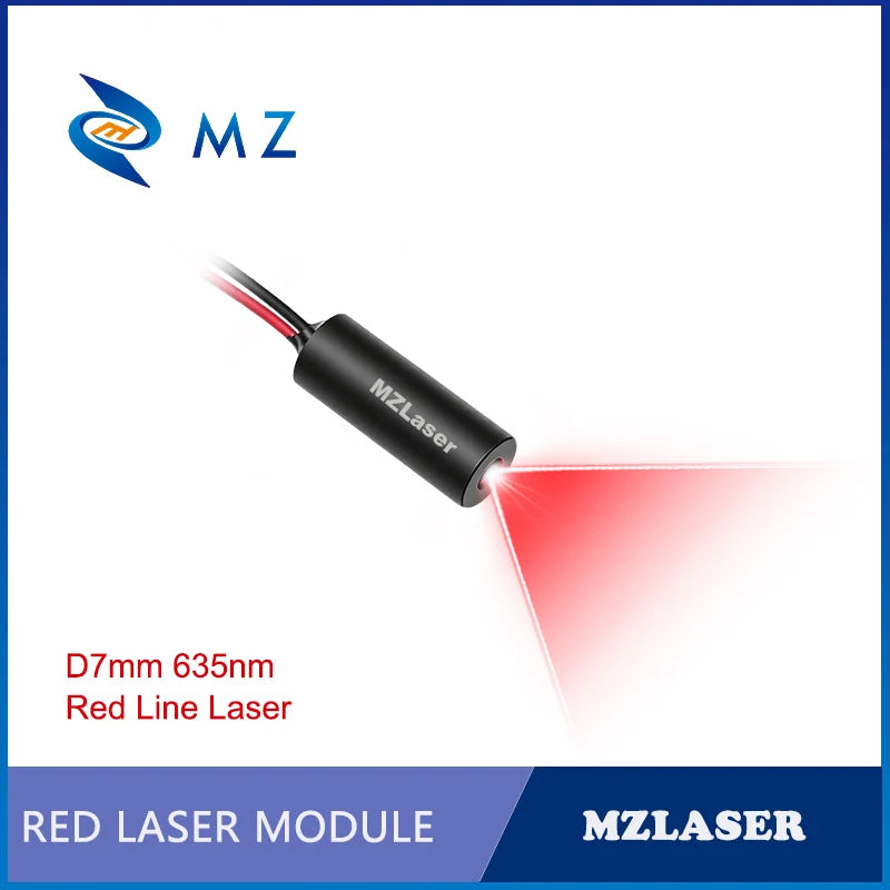 Compact Red Line Laser Diode Module 635nm D7mm 0.5mW 1mW 5mW 10mW 3V High-Accuracy Industrial Grade for Woodworking Machinery