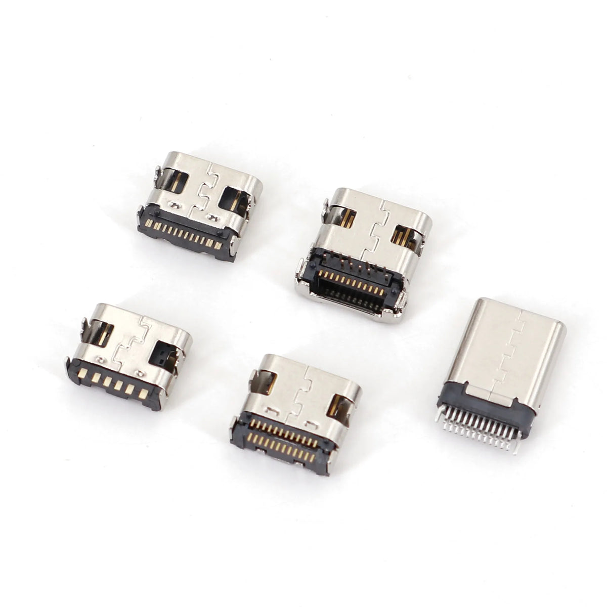 10Pcs USB 3.1 Type C 6/16/24 Pin Connector Male Female Charging Port PCB Mount Solder Socket