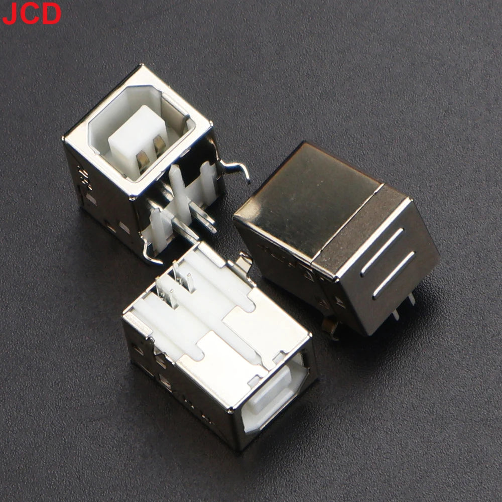 JCD 5pcs USB 2.0 And USB 3.0 Connector Female Socket Male Jack B Type 90°/180° Connector Soldering DIY Printer Interface Repair