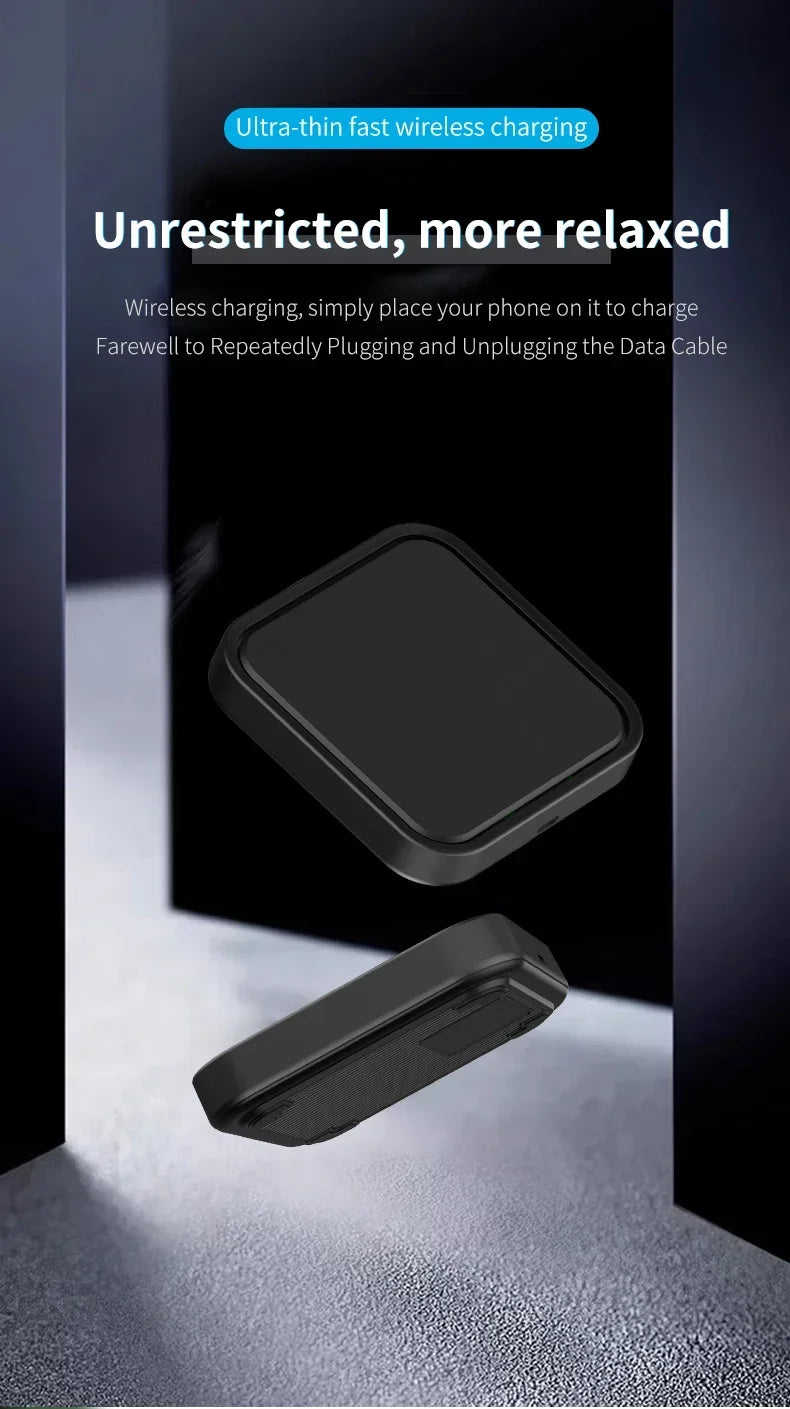MINI Wireless Charger Station with Cooling Hole for iPhone 17 16 Pro Max 15 14 13 12 Samsung Xiaomi Pro Max Fast Charging Pad
