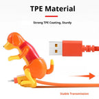 Cute Funny Dog Humping Phone Charging Cable Smartphone To Micro USB Type-C Data For Android Type-C Mobile Phone Charging