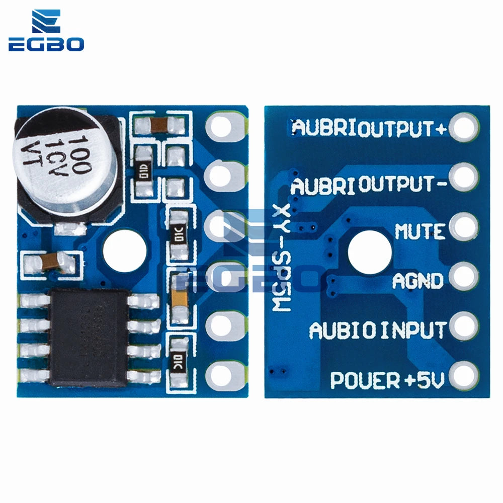 1~5PCS EGBO 5V 5128 Amplifier Board 5W Class D Digital Amplifier Board Mono Audio Module