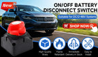 12-48V Car Isolator Disconnect Rotary Switch 275A On/Off Battery Power Cut Master Switch Disconnect Isolator for Car RV Boat