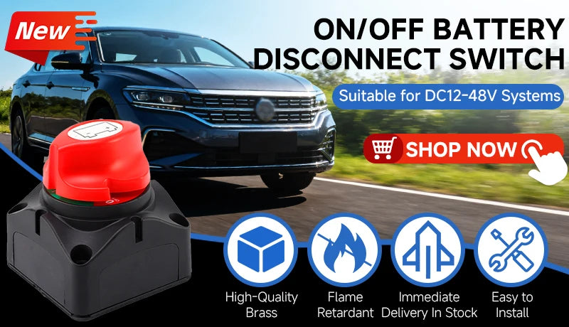 12-48V Car Isolator Disconnect Rotary Switch 275A On/Off Battery Power Cut Master Switch Disconnect Isolator for Car RV Boat
