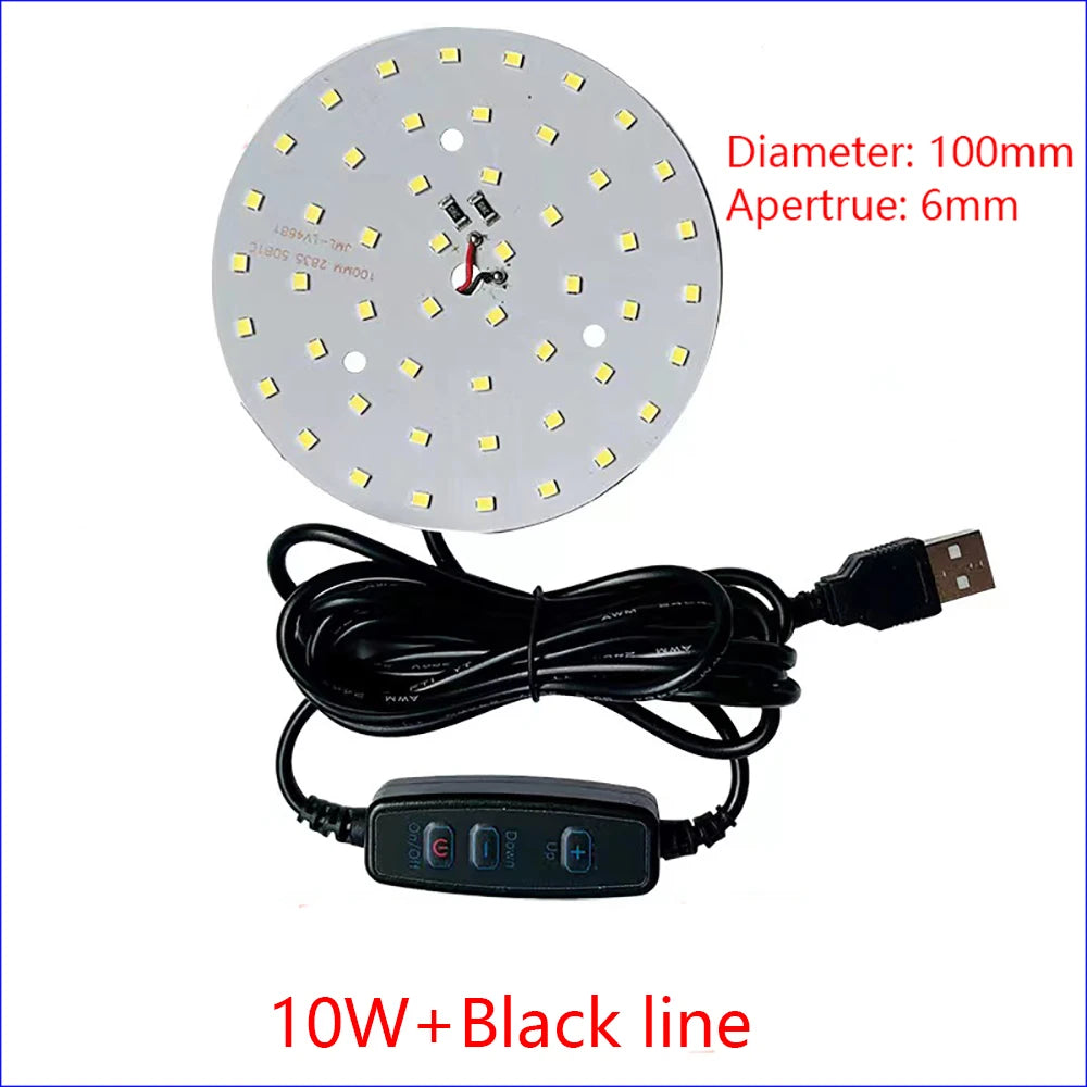 1PCS DC5V Dimming Light Switch Of 2 Meters With LED Chips 5730 SMD LED Lamp 1W 2W 3W 4W 5W 10W LED Light Beads White Warm White