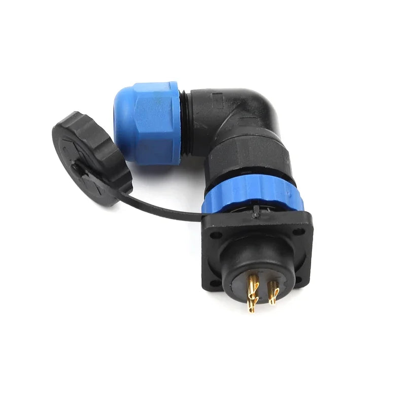 SP20 IP68 Waterproof Quick Connector Socket Multipole Plug Dustproof Right angle Square Industrial Aviation 1-14Pin Connectors
