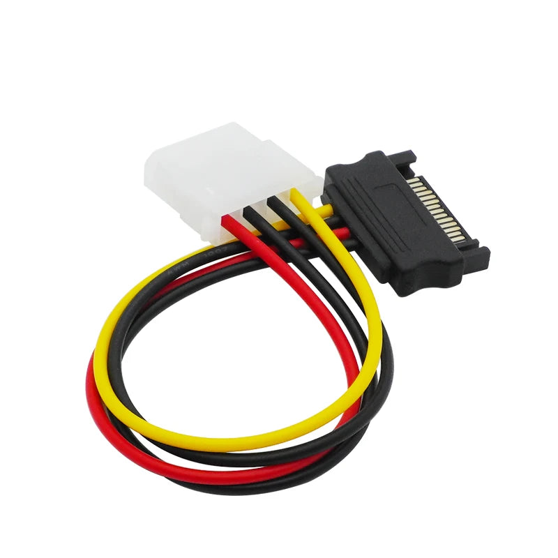 SATA TO IDE Power Cable 15 Pin SATA Male to Molex IDE 4 Pin Female Cable Adapter Hot sale
