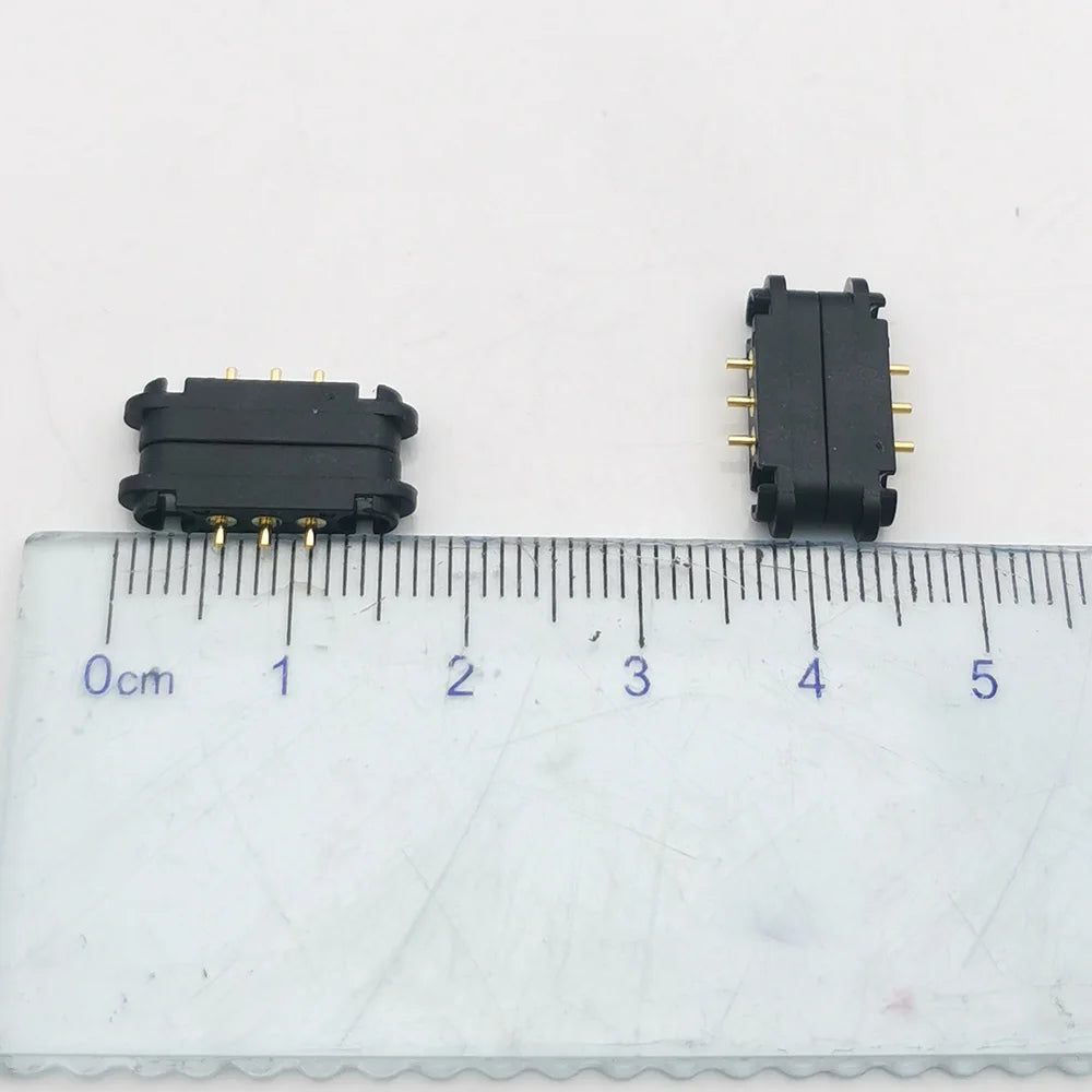 1-10pcs 2A DC Magnetic Pogo Pin Connector 2Pin 3Pin  Pogopin Male Female Spring Loaded DC Power Socket 2P 3P