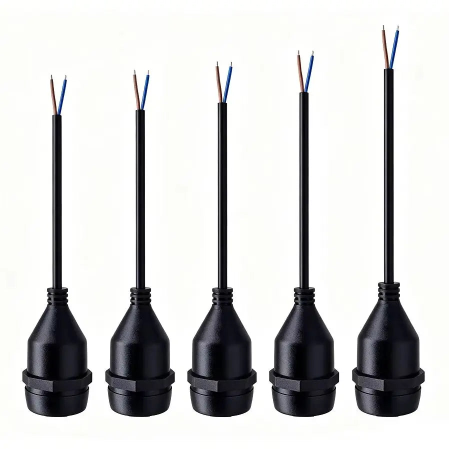 6pcs 12/20/30/50/100/200cm LED CFL Light String Flame Retard Durable Safe Waterproof E26 E27 Lamp Bulb Holder Socket