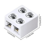 LED Strip Connectors 2Pin 8mm 5V/12V/24V Versatile LED Light Solderless Connector Adapter for 22AWG/20AWG/18AWG/16AWG Solid Wire