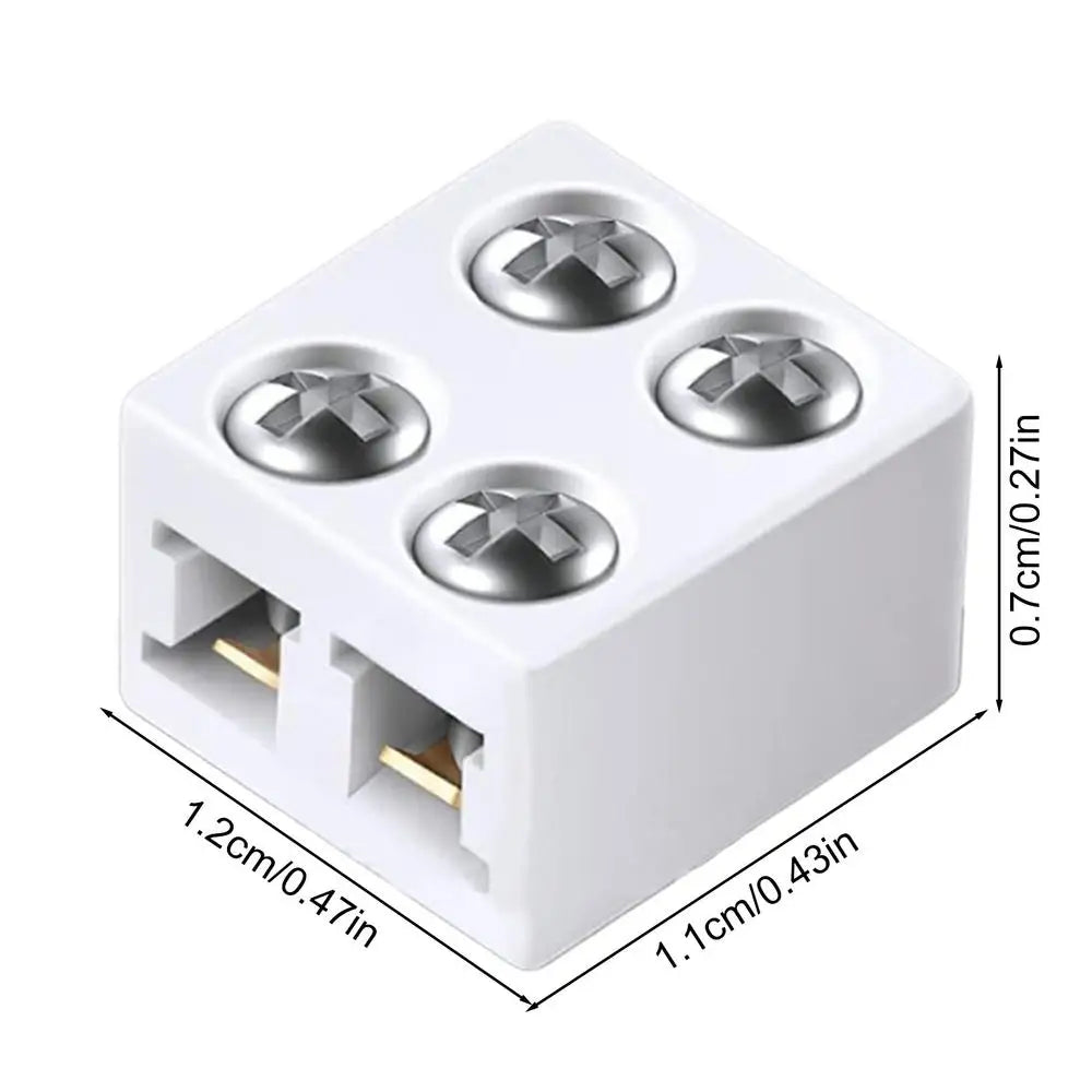 LED Strip Connectors 2Pin 8mm 5V/12V/24V Versatile LED Light Solderless Connector Adapter for 22AWG/20AWG/18AWG/16AWG Solid Wire