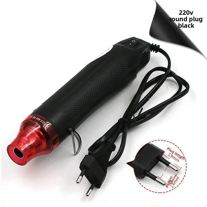 Mini Heat Gun 220V Portable Hot Air Tool for Embossing Shrink Film Label Removal Phone Case Repair and DIY Crafting