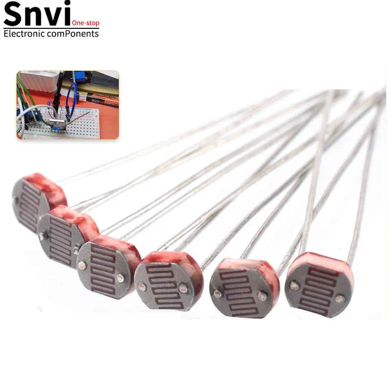 snvi 20pcs 5506 5516 5528 5537 5539 Light Dependent Resistor LDR 5MM Photoresistor wholesale retail Photoconductive resistance