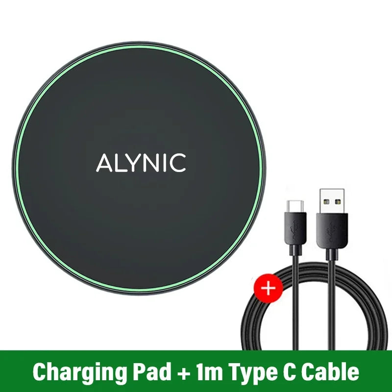 Wireless Charger For iPhone 17 16 15 14 13 Pro Max Induction Fast Charging Pad Dock Station For Samsung S25 S24 Xiaomi Huawei