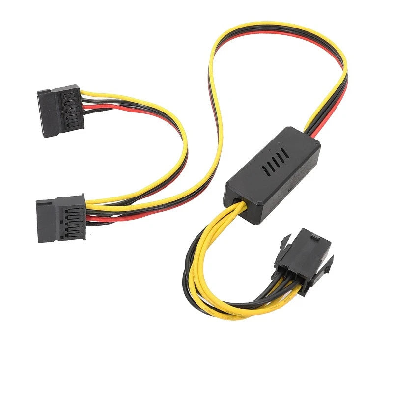 New Graphics Card Hard Drive Cable 6Pin To SATA Hard Drive Power Cables 12V Adapter 1 2 3 4 SATA 12V Molex Large 4PIN Cable