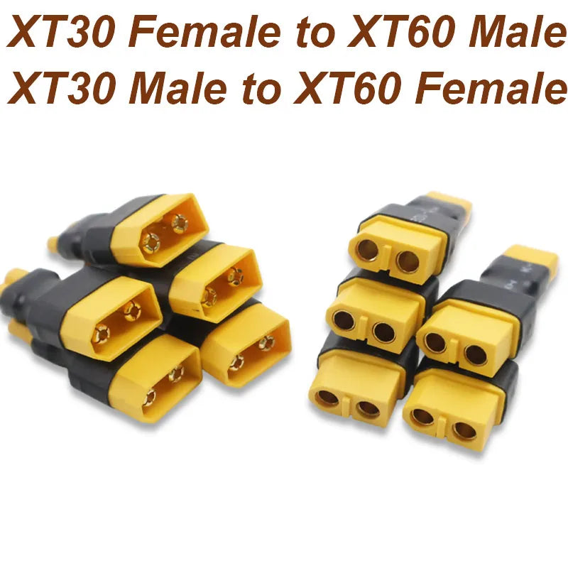 XT60 to XT30 Plug Adapter Converter Connector Male/Female for FPV Drone RC Lipo Battery Charger ESC Accessory Drone Parts DIY