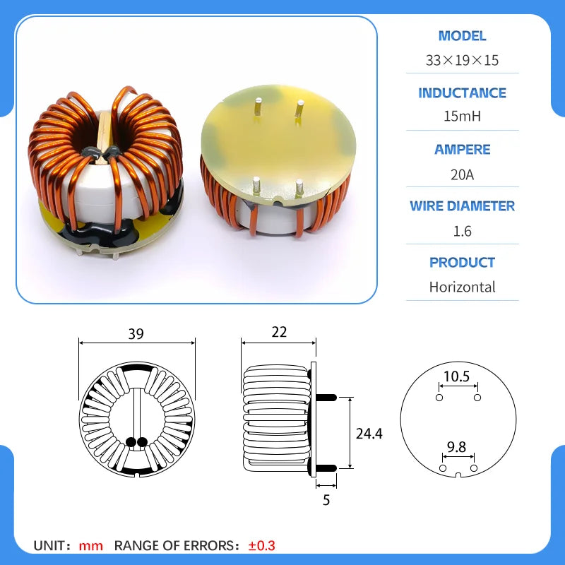 12x8.5x5 20x12x8 26x16x10 Amorphous Nanocrystalline Inductors Toroidal Choke Common Mode Filter Inductor