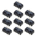 10Pcs 10A Micro Switch Hinge Lever Type Micro Limit Switch High Stability Reusable Industrial Grade Electronic