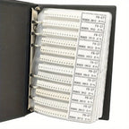 4250pcs SMD Resistor Sample Book • 0603 0805 1206 170 (25pcs Each) 1% Resistors Assortment Kit • 0Ω-10MΩ Values • Wire Sold
