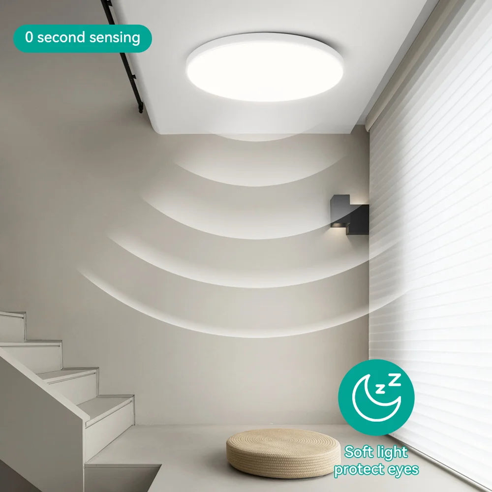 LED Radar Sensor Light Waterproof Ip44 220V Ceiling Lamp for Living Room Bathroom Corridor Decor Led Panel Light Motion Sensor